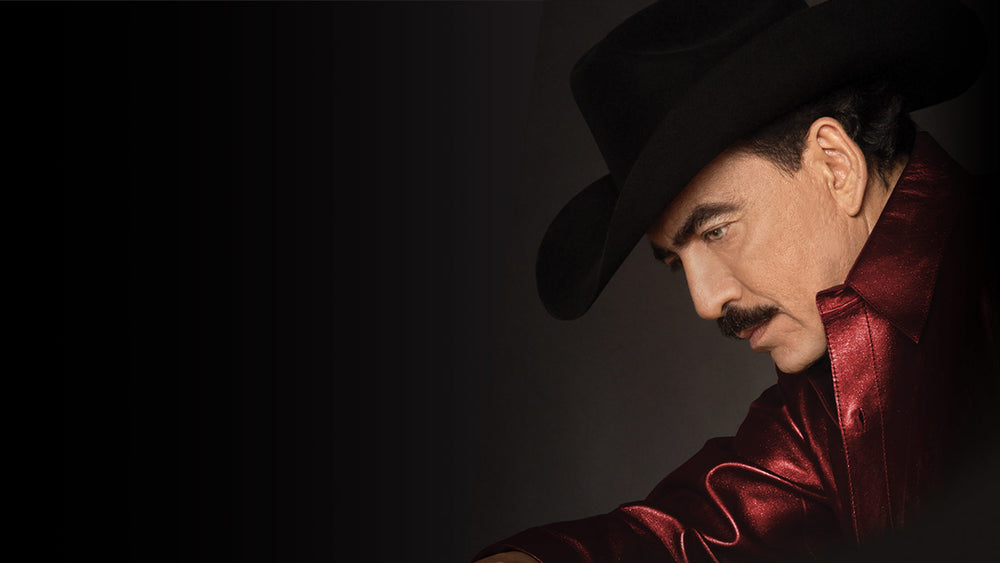 Joan Sebastian in black and red